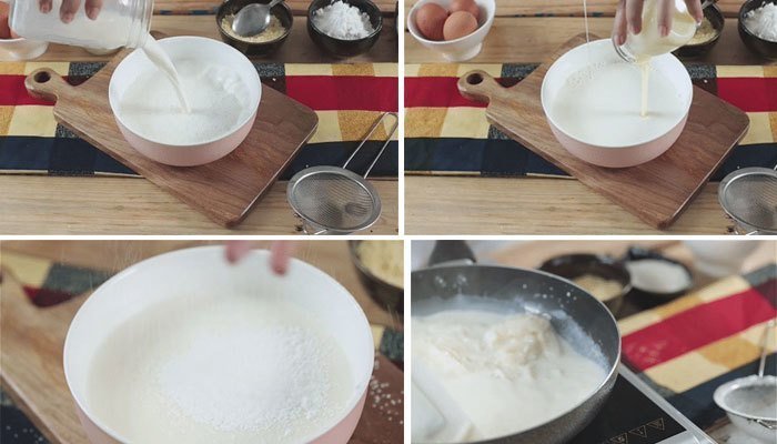 Làm món sữa tươi chiên bằng chảo chống dính