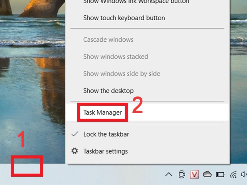 Vào Task Manager