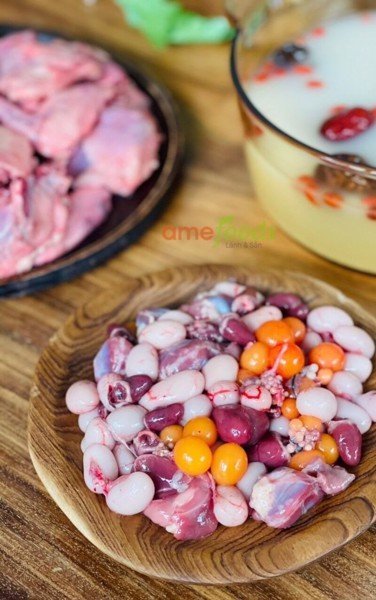 Lòng, mề của chim bồ câu