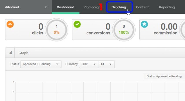 mục tracking trên partnerize