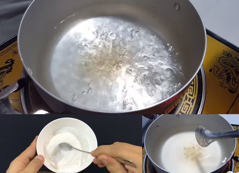 Cách làm trân châu trắng bằng bột rau câu
