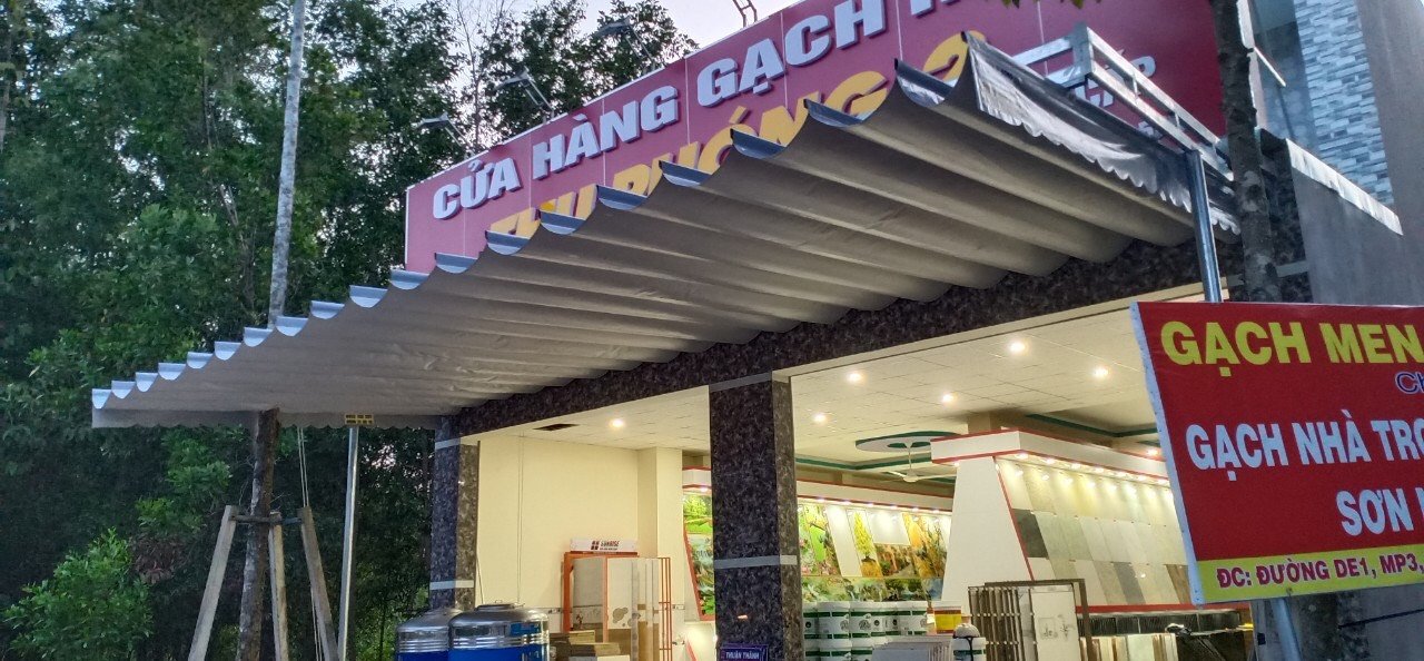 lắp đặt mái che lượn sóng