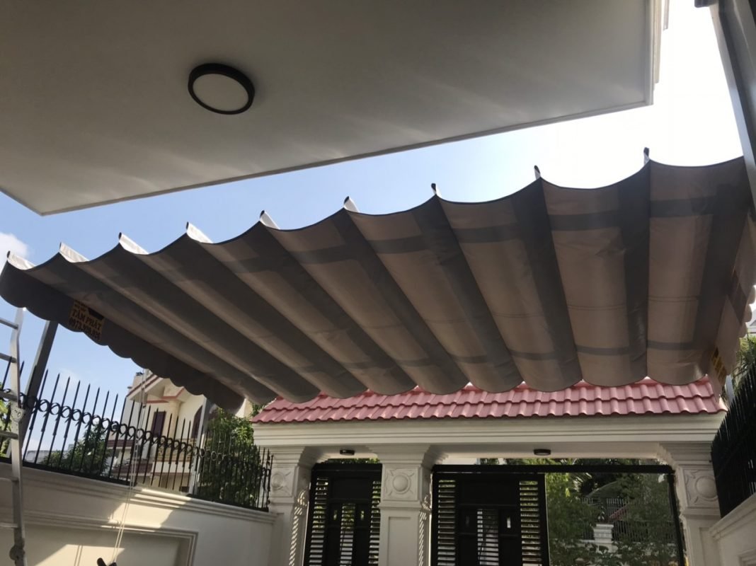 mái bạt xếp