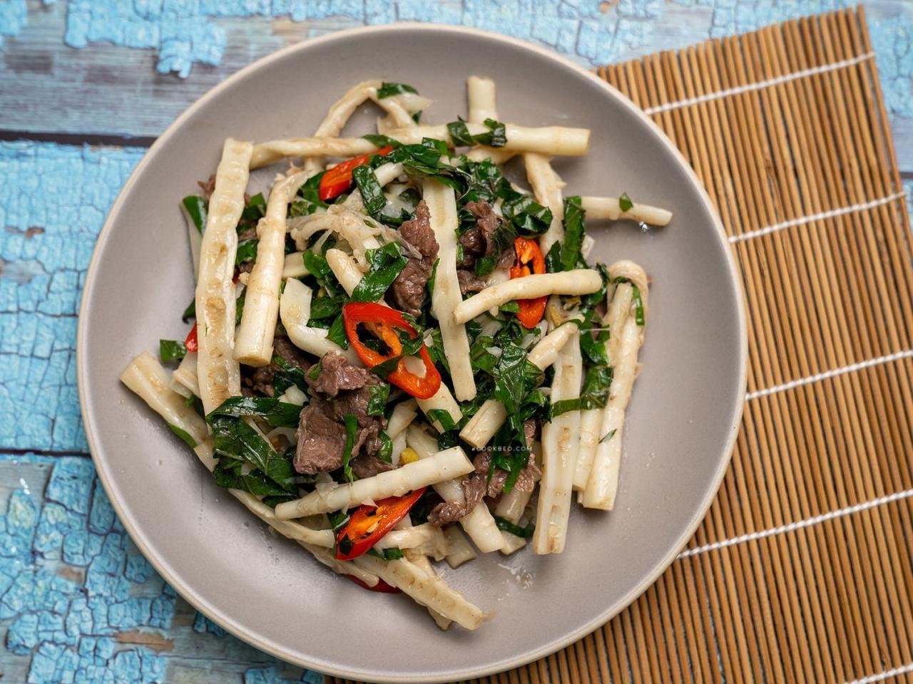 Măng trúc xào thịt bò