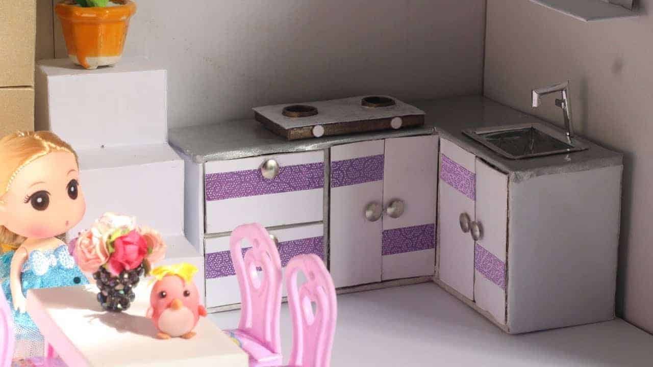 cách làm nhà bếp bằng bìa carton