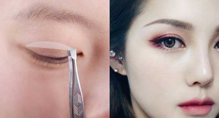 Cách làm mắt 2 mí không cần phẫu thuật bằng miếng dán kích mí