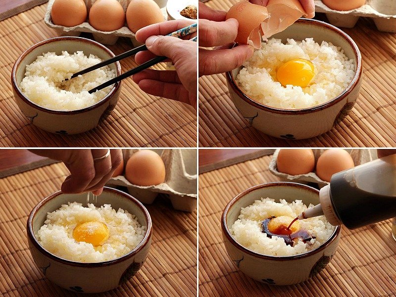 Cách làm món cơm trộn trứng sống Cách làm món cơm trộn trứng sống
