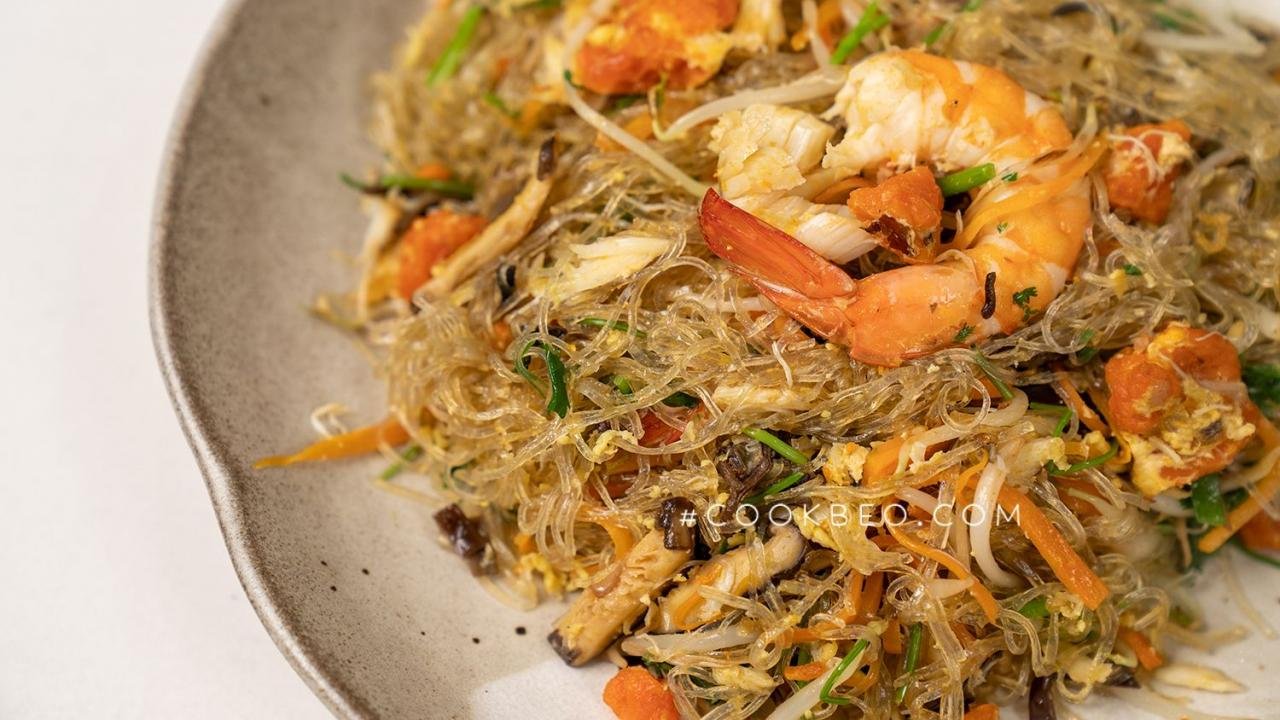 món miến xào cua
