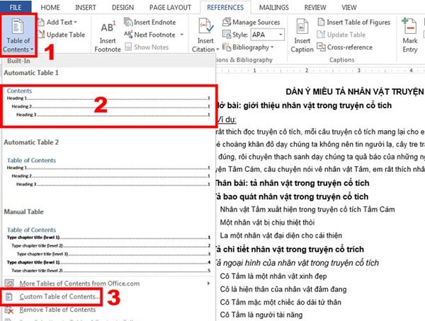 Cách tạo mục lục tự động trong Word nhanh, đơn giản nhất - Ảnh 4