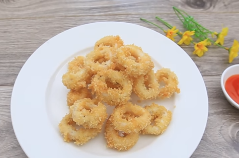 món mực mai tẩm bột chiên giòn