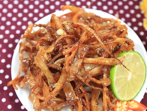 món mực mai chiên mắm tỏi