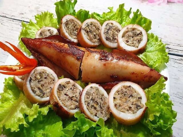 Cách chế biến món mực nhồi thịt chiên giòn