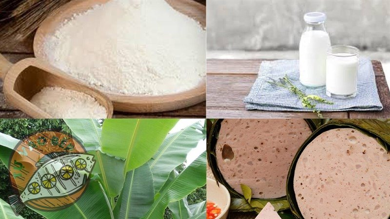 Nguyên liệu cần chuẩn bị làm bánh dày kẹp chả