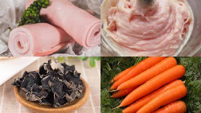 Nguyên liệu làm giò bì cuốn