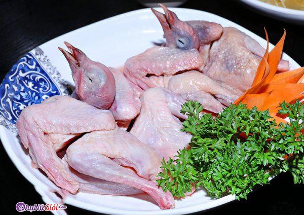 nguyên liệu làm thịt chim bồ câu chiên mắm