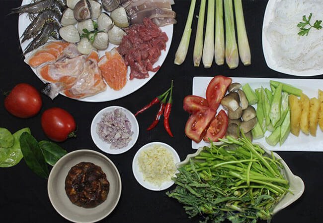 nguyên liệu nấu bún