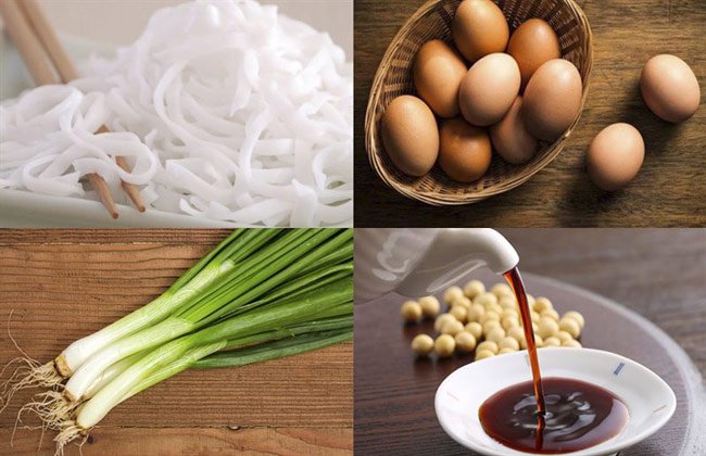 nguyên liệu nấu phở xào trứng