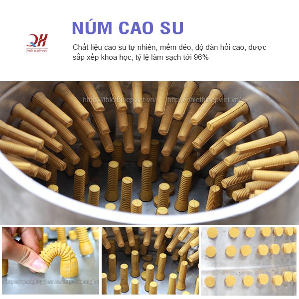 Núm cao su máy vặt lông thỏ