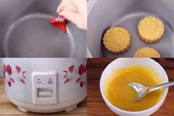 nướng bánh trung thu bằng nồi cơm điện