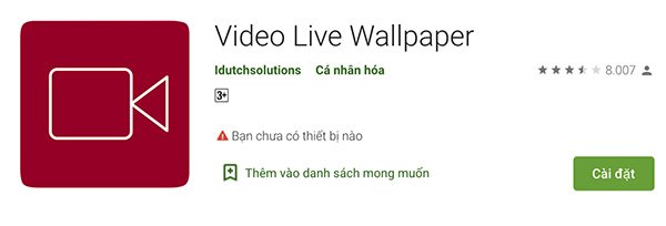 Phần mềm Video Live Wallpaper Phần mềm Video Live Wallpaper