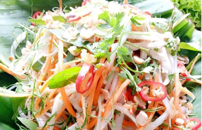 Nộm gà xé phay Cách làm nộm gà xé phay