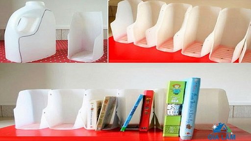 Kệ sách bằng can nhựa