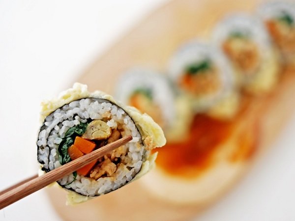 thành phẩm Kimbap chiên