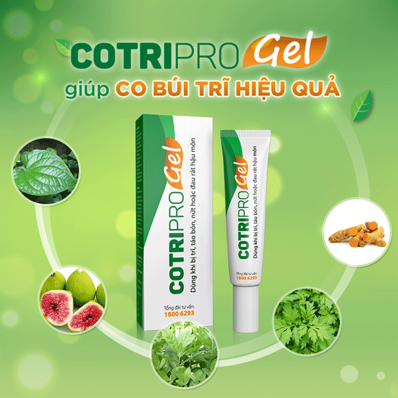 Cotripro Gel - Gel bôi co nhỏ búi trĩ, giảm đau rát, khó chịu do trĩ gây ra 1