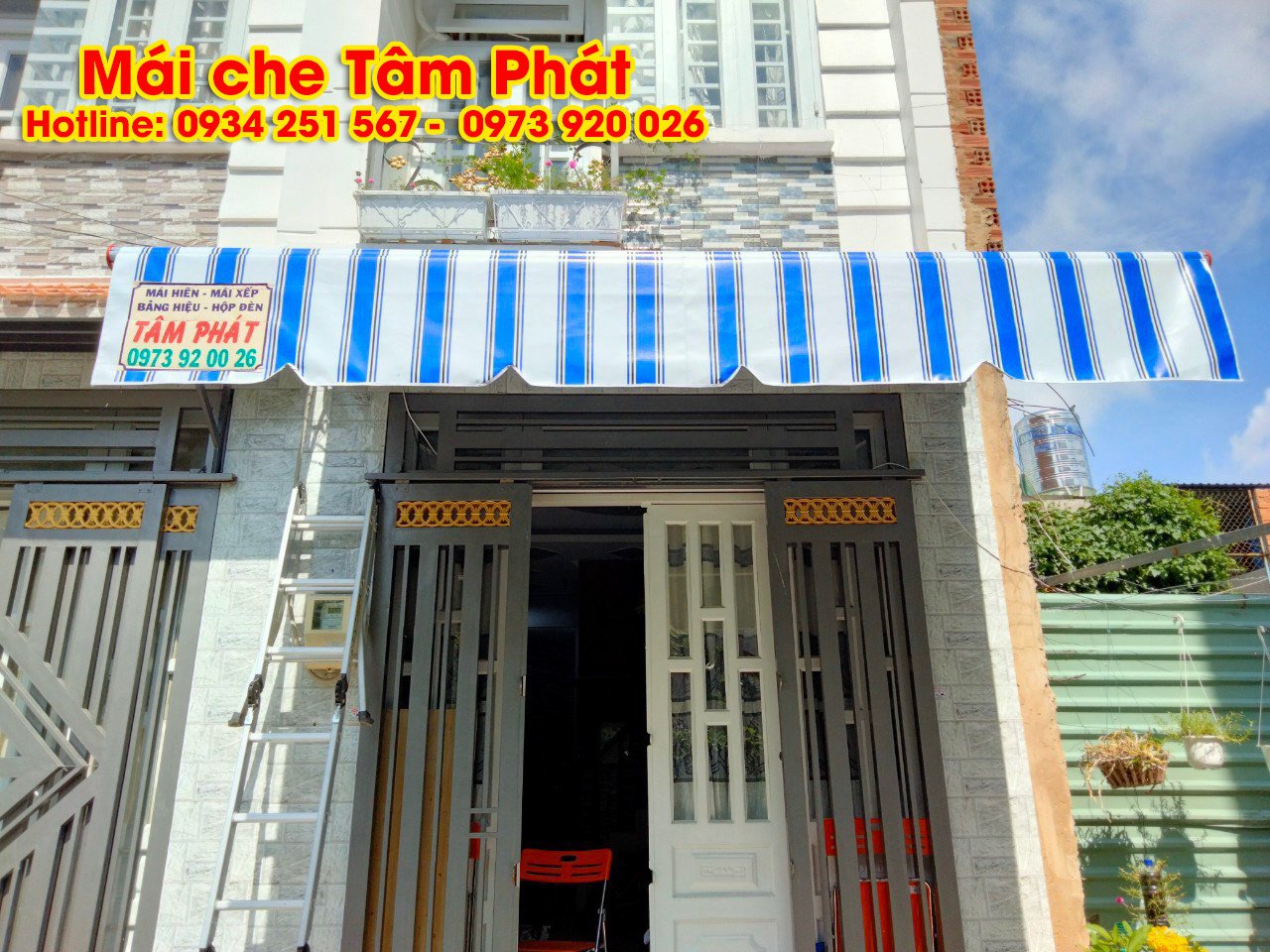 Thi công làm mái hiên nhà đẹp