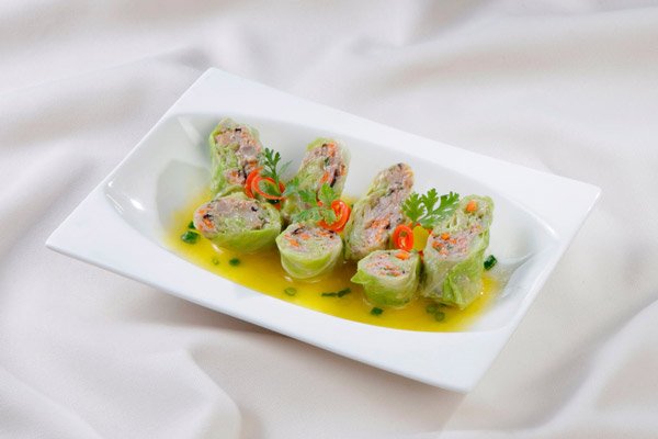 cách làm thịt ba chỉ cuộn hấp