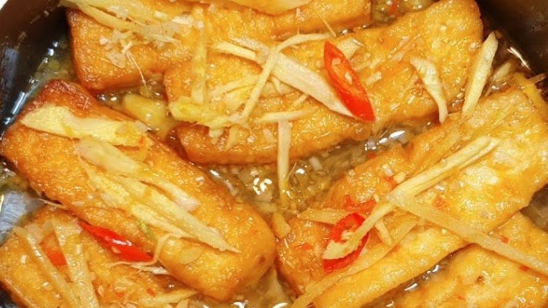 Đậu hũ kho gừng