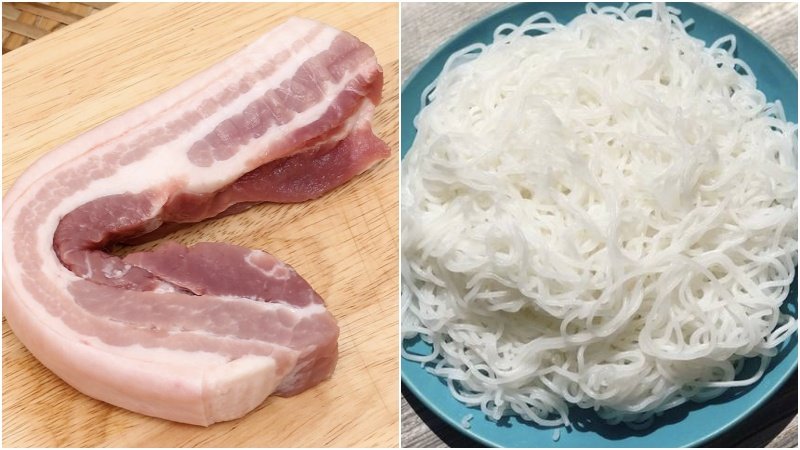 Nguyên liệu làm bún trộn Nam Bộ Nguyên liệu làm bún trộn Nam Bộ