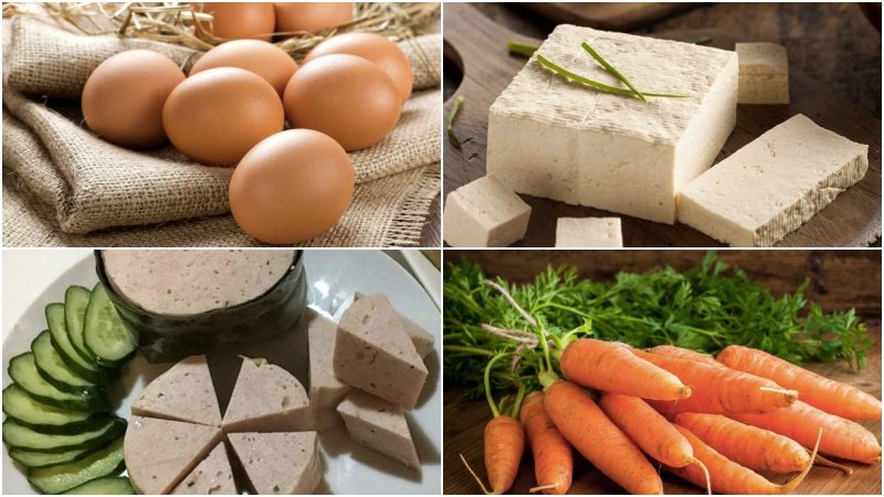 Nguyên liệu làm bún trộn thập cẩm Nguyên liệu làm bún trộn thập cẩm