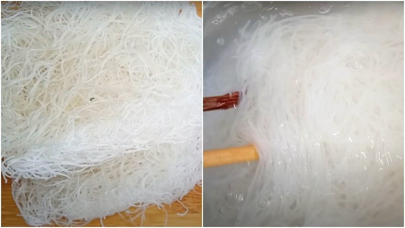 Trụng bún gạo Trụng bún gạo