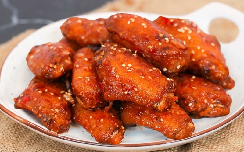 Gà chiên sốt me Gà chiên sốt me