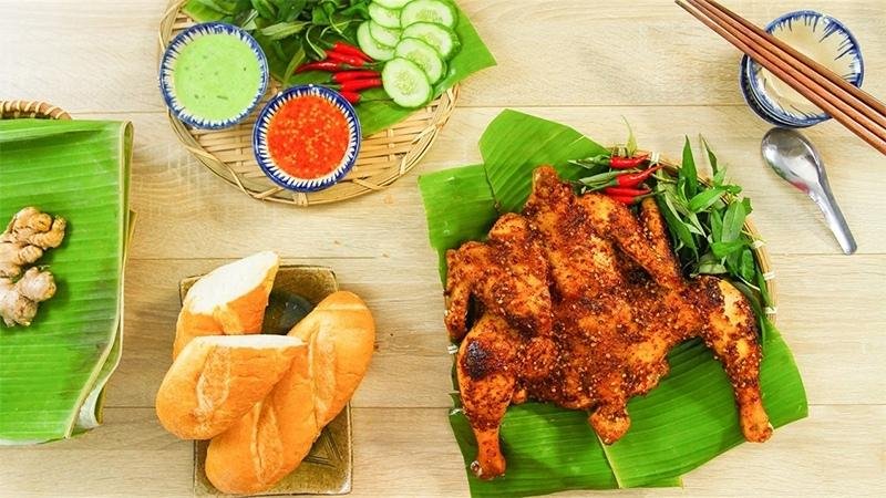 Gà nướng muối ớt Gà nướng muối ớt
