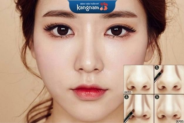 Trang điểm làm mũi nhỏ