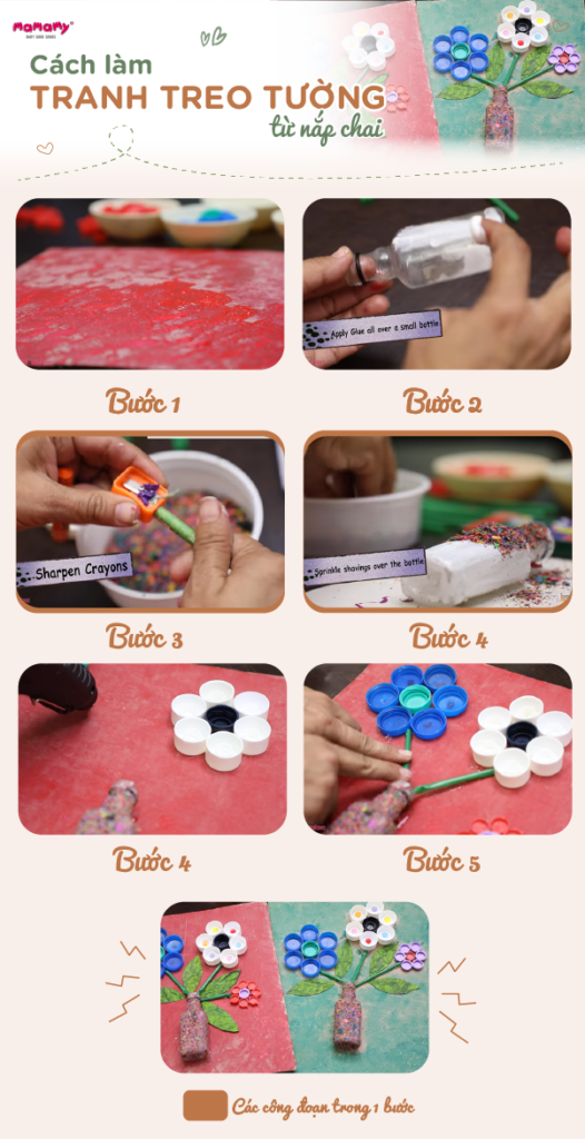 làm đồ chơi từ nắp chai nhựa