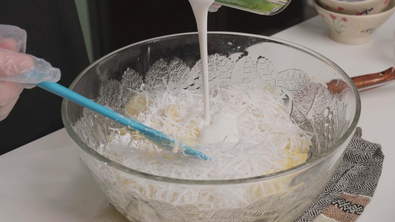 trộn bánh sắn