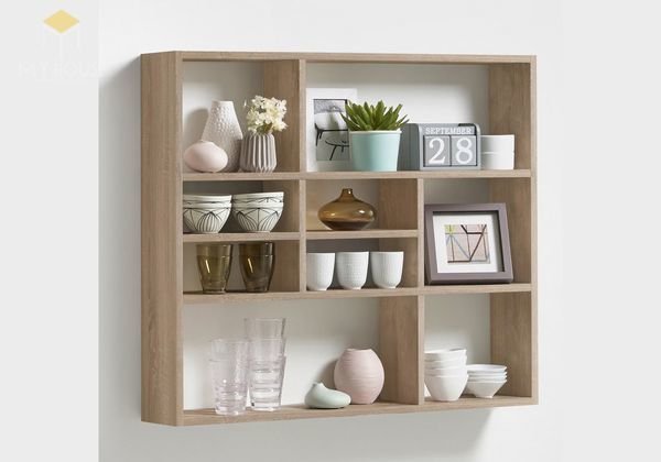 Tủ sách treo tường thiết kế đơn giản tiện dụng