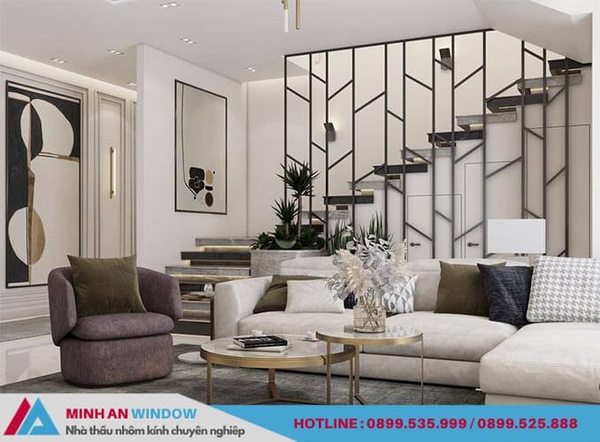 Mẫu Vách ngăn cầu khung sắt phong thủy đẹp và sang trọng Mẫu Vách ngăn cầu khung sắt phong thủy đẹp và sang trọng