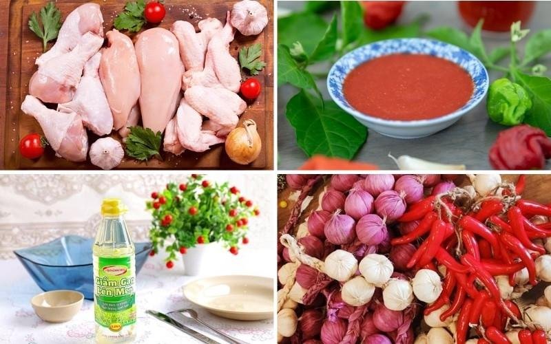 Nguyên liệu làm gà sốt chua ngọt Nguyên liệu làm gà sốt chua ngọt