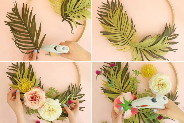 4 cách tự làm vòng hoa treo tường trang trí nhà thêm ấn tượng - Ảnh 2.