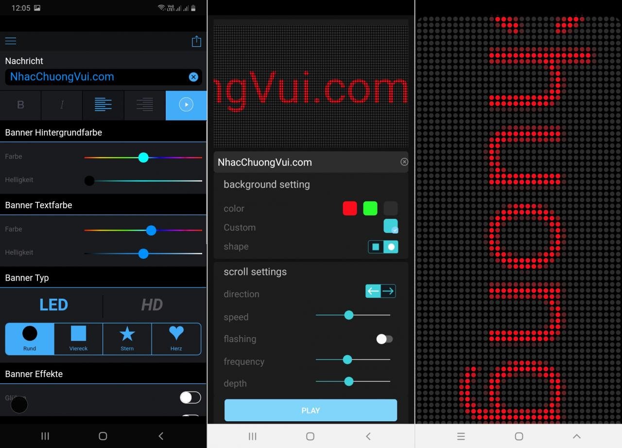App làm chữ chạy màn hình Led trên điện thoại