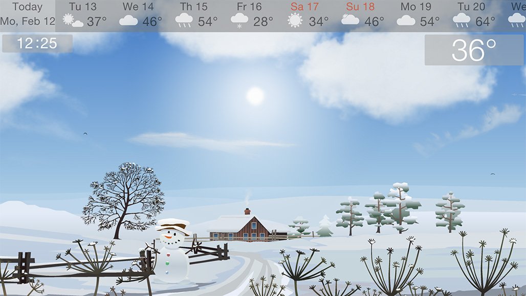Giao diện của YoWindow Weather cực đẹp Giao diện của YoWindow Weather cực đẹp