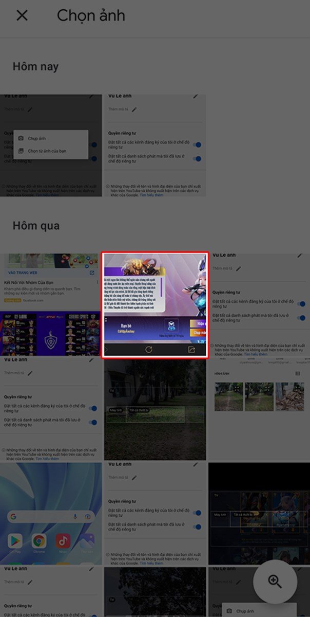 Chọn một ảnh để làm ảnh bìa Chọn một ảnh để làm ảnh bìa