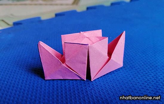 Cách gấp tàu thủy 2 ống khói