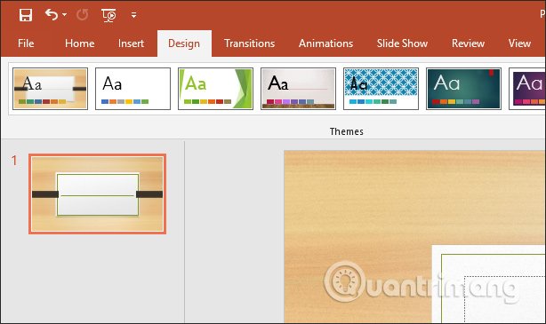 Chọn mục Themes