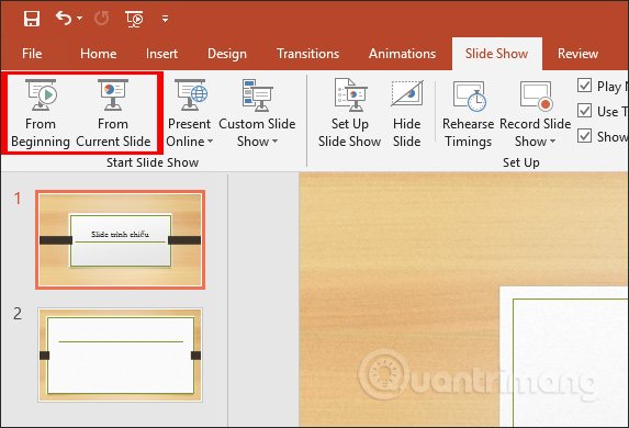 Trình chiếu slide