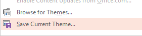Chọn Save Current Theme